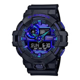 Reloj Casio G-shock Negro Ga-700vb-1a Analo-digital Color Del Fondo Tornasolado