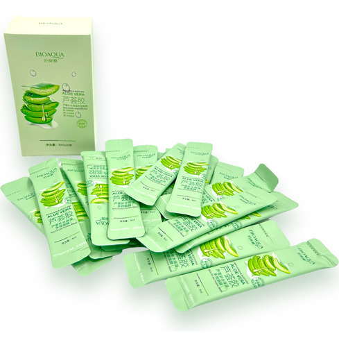 Gel Facial Aloe Vera Suaviza Hidrata Repara Mascarilla 20pz