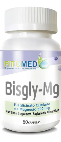 Fitomed Bisgly Mg - Magnesio 60 Capsulas Sabor Natural