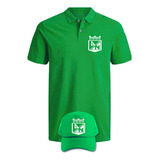 Camiseta Tipo Polo Atlet Nacional Obsequio Gorra Serie Green
