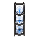 Rack De Plastico P/ 3 Garrafones + Charola Multiusos Negro