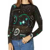 Sweater Nuevo Desigual Cosmic M Negro