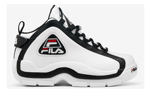 Fila Grant Hill 2 Blanco Con Negro Media Bota De Basquetbol