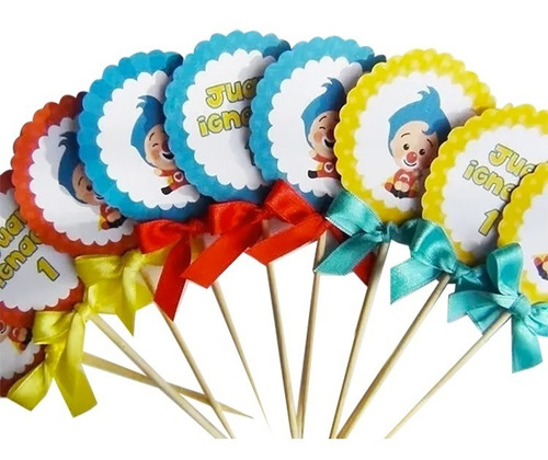 10 Topper Para Cupcake Botana Fiesta Cualquier Temática