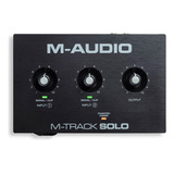 Interface De Áudio M-audio 2 Canais M-track Solo Usb Preto