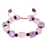 Pulsera Jewever De Cuarzo Rosa Con Perlas De Cristal De Amat