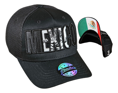 Gorra De Mexico Malla Mesh Visera Curva Tricolor Monchoscaps
