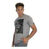 Remera Topper Find Your Power Hombre Moda Gris Melange