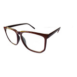 Marco Lentes Óptico Oversized Square Chocolate Brown Café L