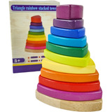 Torre Madera Juego De Encaje Metodo Montessori Didactico 