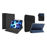 Funda Para iPad Air 10.9 2020 A2588 Con Estuche 2 Pzas Negro