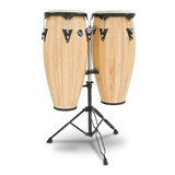 Congas Lp City 10 & 11 Set Double Con Stand - Natural