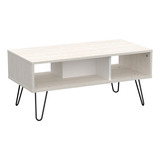 Mesa De Centro / Living Estilo Nórdico Patas De Hierro