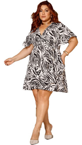 Vestido Feminino Envelope Plus Size