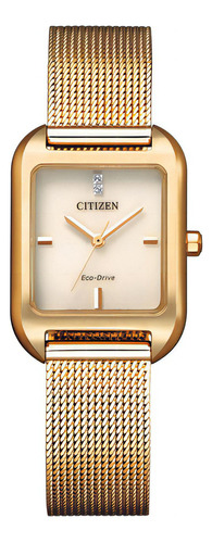 Reloj Pulsera Citizen Reloj Citizen Mujer Em0493-85p Premium Eco-drive De Cuerpo Color Dorado, Analógico, Para Mujer Color