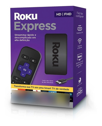 Roku Express 3930 Hd 32mb Preto Com 512mb De Memória Ram