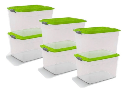 Cajas Plastica Organizadora Colbox 42 Lts. Colombraro 6 Unid