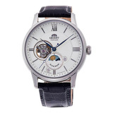 Reloj Orient Mecánico Clásico Ra-as0011s10b E-watch Color De La Correa Negro Color Del Fondo Blanco