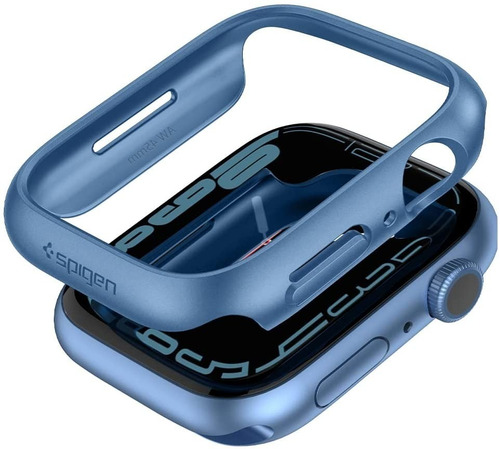 Case Spigen Thin Fit Para Apple Watch 45mm Blue Series 7