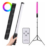 Kit Bastão Luz Led Rgb Bicolor Para Foto E Vídeo + Tripé 2m Cor Da Estrutura Preto 110v/220v