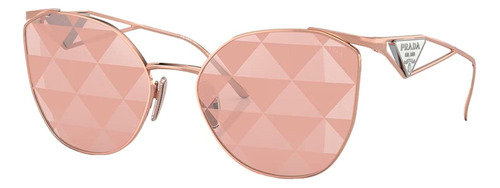 Prada Spr 50zs Svf-05t Irregular Pink Gold Tampo Triangles