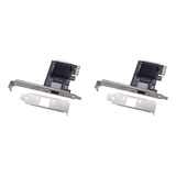 2 Adaptadores De Red Rj45 De 100/1000 M/2,5 G, Chips Rj45 Rt