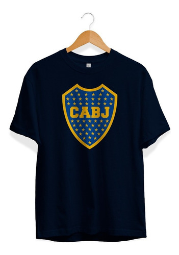 Remera Boca Juniors Logo En El Pecho Color Azul