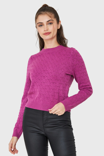 Sweater De Punto Fantasía Magenta Nicopoly