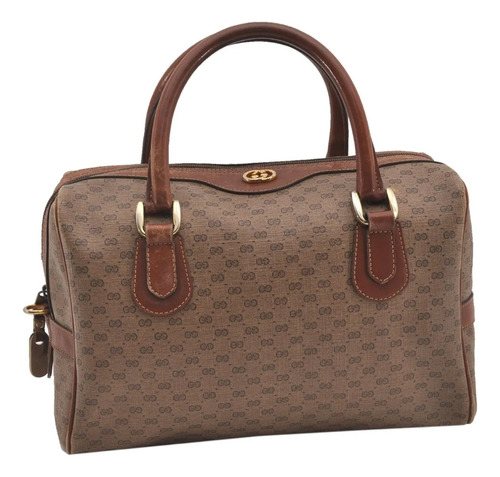 Bolsa Gucci De Mano Micro Gg Boston Café 6632g