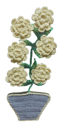 Ima De Geladeira Rosa  Em Crochê Artesanal Decorativo Top