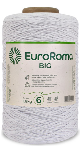Barbante Euroroma Big Cone 1,8 Kg Fio 6 - Escolha Cor