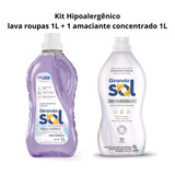 Kit Lava Roupas + Amaciante Concentrado Girando Sol 1 Litro