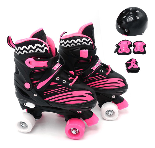 Roller Patins Infantil Feminino 4 Rodas Quad Menina