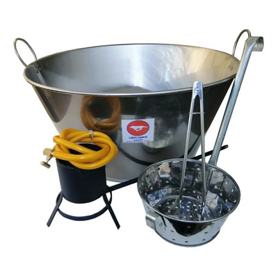 Cazo #70 Para Freír, Acero Inoxidable, Quemador Y Colador  | MercadoLibre