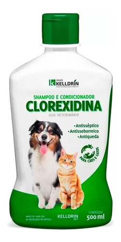 Shampoo Condicionador Pet Cães E Gatos Clorexidina 500ml