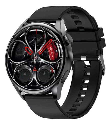 Smartwatch Reloj Inteligente Redondo Qs9 Color De La Correa 1580150 - Negro