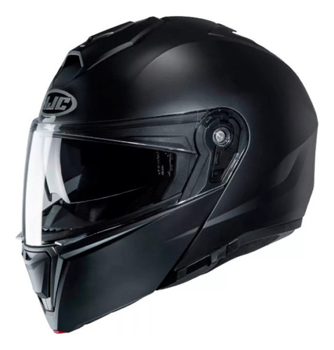 Casco Moto Hjc Rebatible I90 Sólido Semi Flat Black