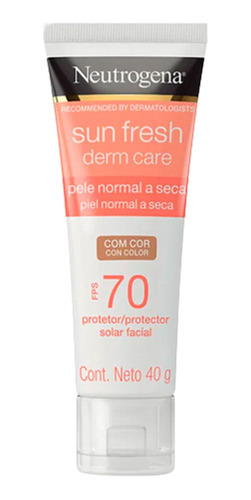 Protetor Solar Facial Neutrogena Com Cor Derm Care 70 Fps 