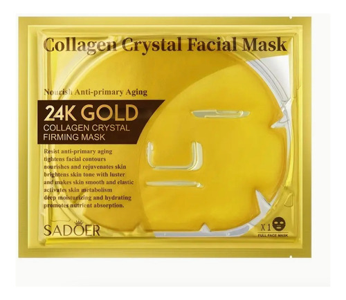 Mascarilla Colágeno Oro Cuidado Facial - Mayoreo 12 Pz