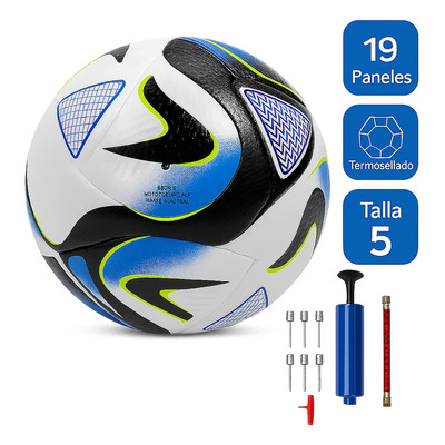 Balón Fútbol Soccer No 5 + Termosellado Colección Mundial Edición Especial + Bomba de Aire Incluida + Entrenamiento y Partido Amateur Césped Artificial y Natural + 1 Pieza Color Blanco + Comerliv | Envío gratis