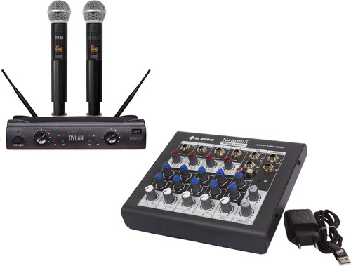 Mesa De Som Nanomix Ll Audio Na602 6 Canais + Mic. Dw602 Max