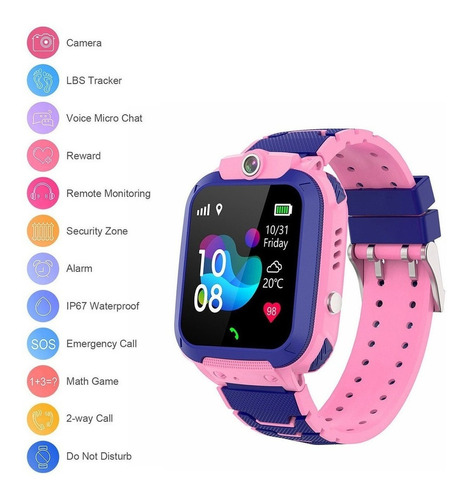 Smartwatch De 1.44 En C/localizador Lbs/llamada Sos P/niños