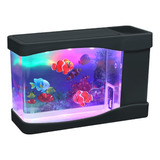 Mini Acuario Artificial Un Tanque De Peces De Natacion Led 