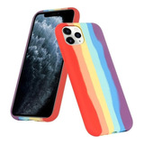 Funda Silicona Rainbow Para iPhone 11 Pro Max