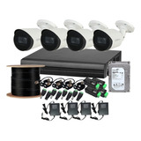 Kit Cctv 4 Camaras Circuito Cerrado Dahua Bullet 4k 8mpx 6tb