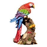 Escultura De Loro Para Decoración Del 22cmx30cm Multicolor