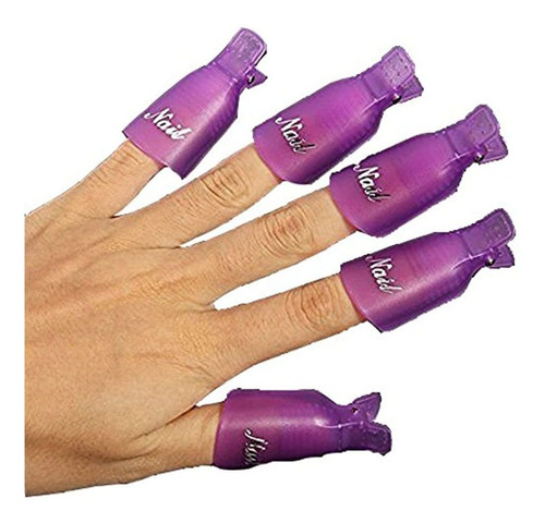 Highrock 10pcs Removedor De Esmalte Acrílico Para Uñas Clip