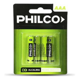 Pila Triple Aaa Alcalina Philco Pack 4und Mayor Duracion