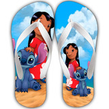 Chinelo Lilo Stitch Ohana Personalizado Infantil E Adulto