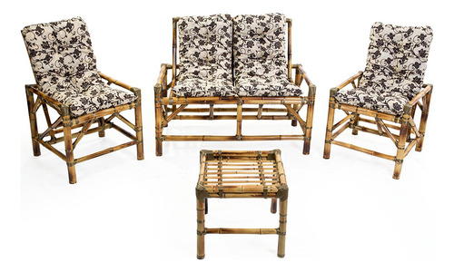 Conjunto Completo De Bambu Com Mesa Ambientes Aconchegantes